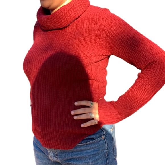 The Limited Sweaters - The Limited Cranberry Turtleneck Sweater